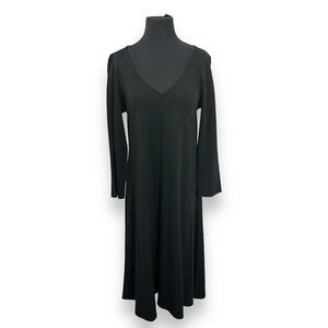 Eileen Fisher Tencel Long Sleeve Midi Dress Womens‎ M